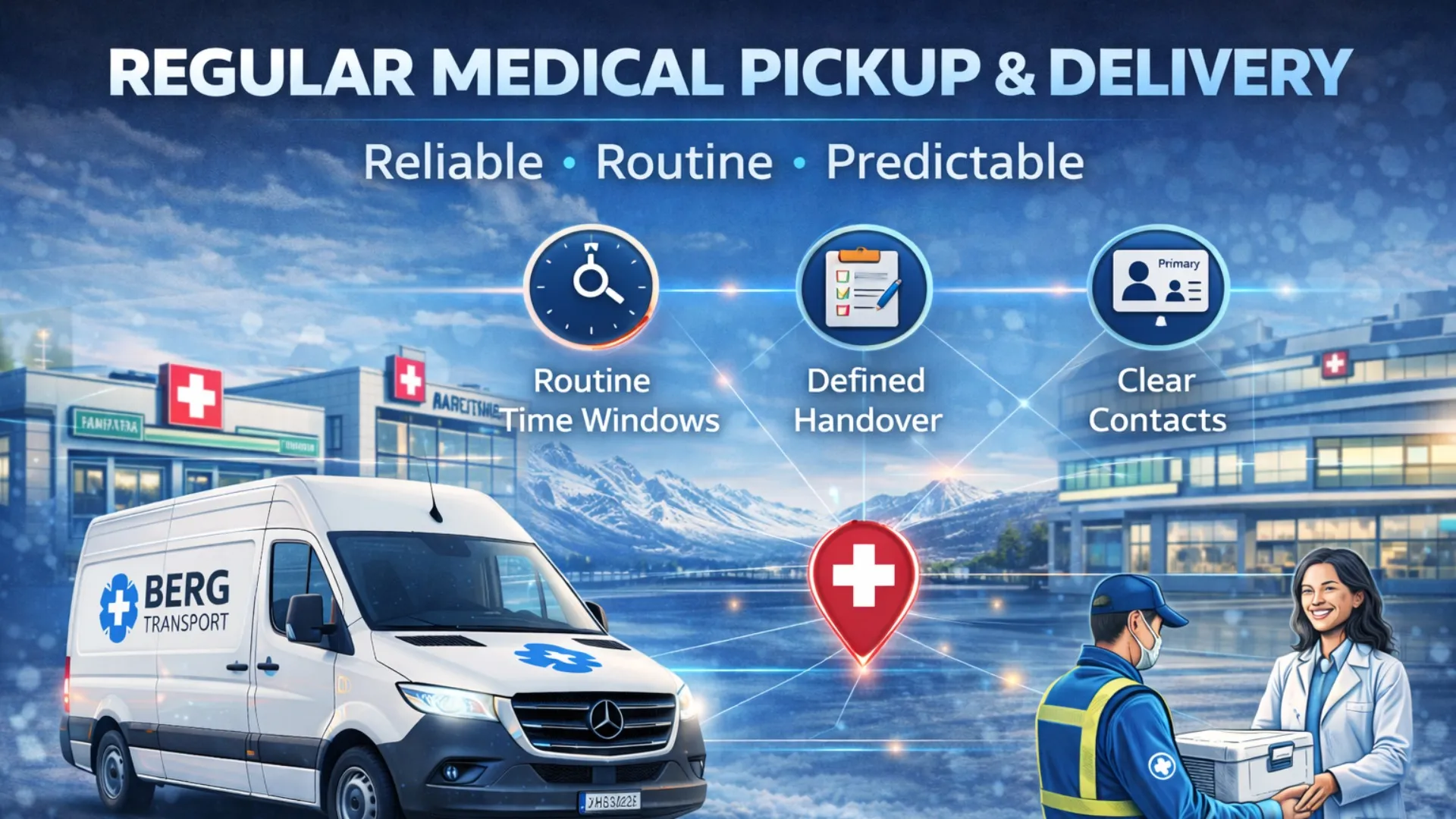 Regelmässige Liefer- und Abholdienste: So werden medizinische Routen planbar