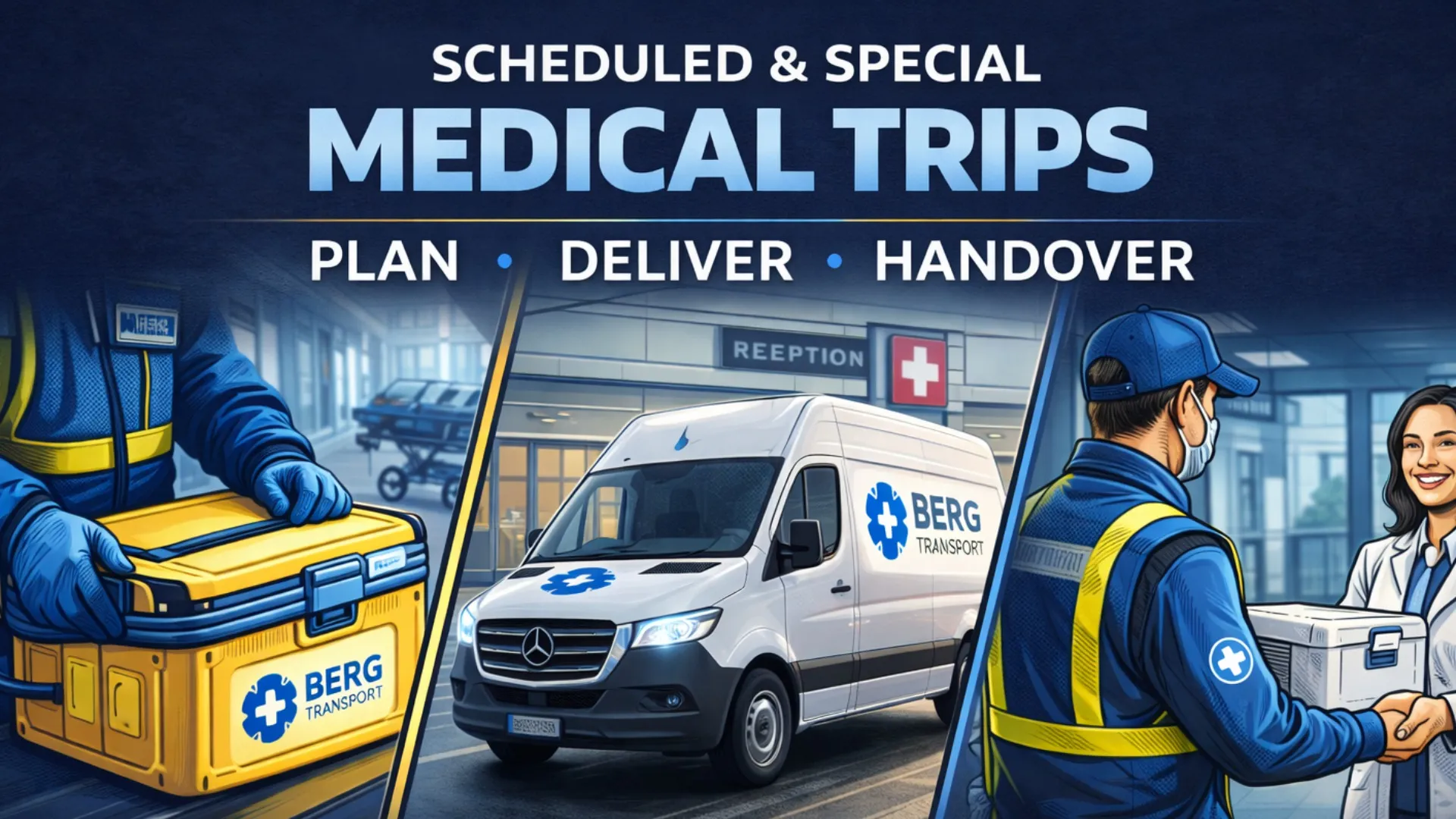 Sonder- und planmässige medizinische Fahrten: Lieferung auf Termin ohne Reibung